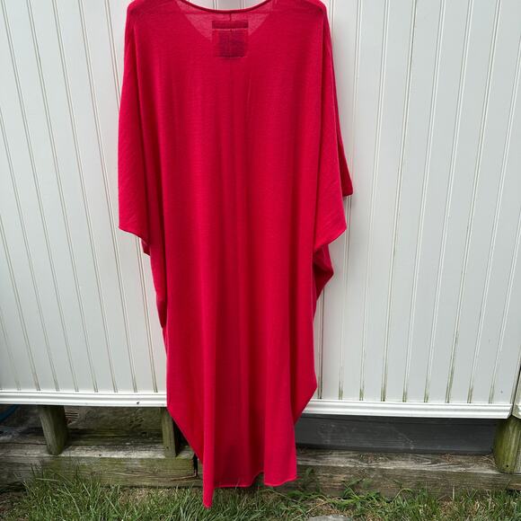 Frenckenberger Kaftan Dress Pink 100% Cashmere OSFM One Size Fits Many NWOT $950 - Picture 3 of 11